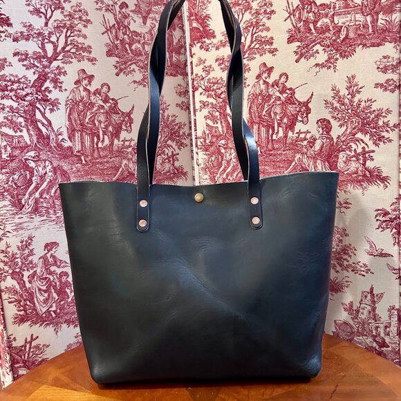 KMM & Co Horween Cobalt Dublin East West Tote - Picture 4 of 16